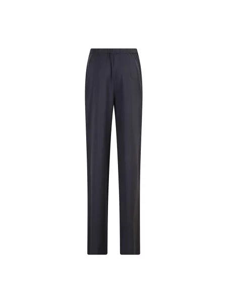 Spodnie Max Mara Studio wełniane niebieskie