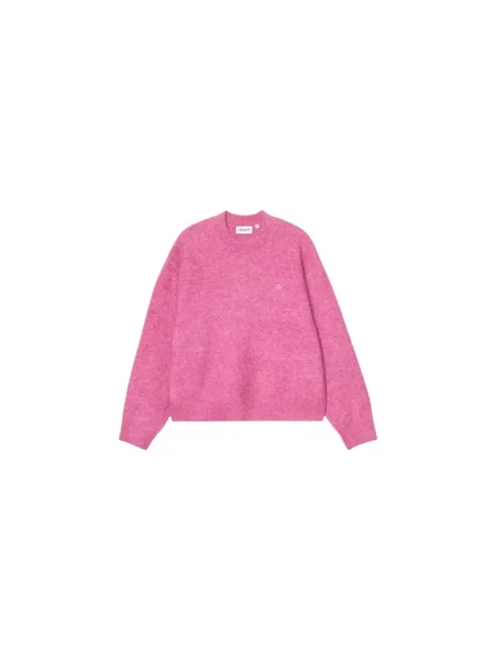 Sweter Carhartt Wip wełniany różowy