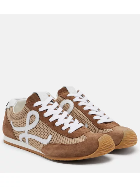 Sneakerși Loewe din piele de căprioară maro