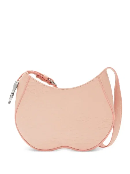 Geanta de piele Burberry din piele roz