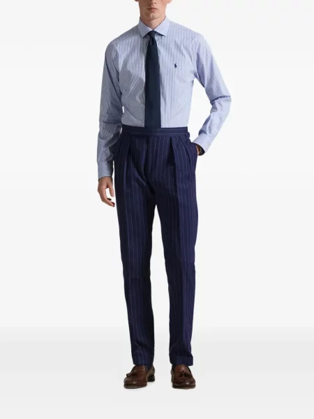 Ριγέ δερμάτινος κάλτσες Polo Ralph Lauren με κορδόνι μαύρο