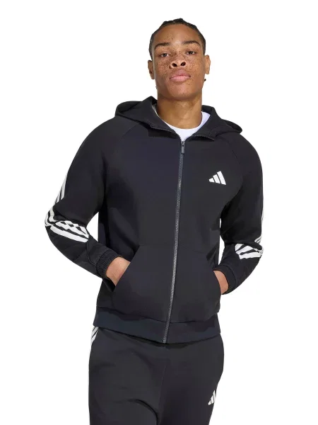 ADIDAS SPORTSWEAR Športová mikina so STA čierna biela