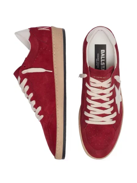 Sneakerși Golden Goose Ball Star din piele de căprioară alb