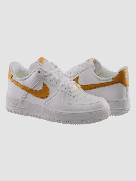 Кожаные кроссовки Nike Air Force 1 белые