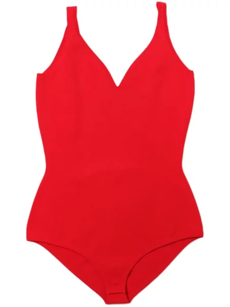 Body Alexander Mcqueen cu decolteu în V roșu