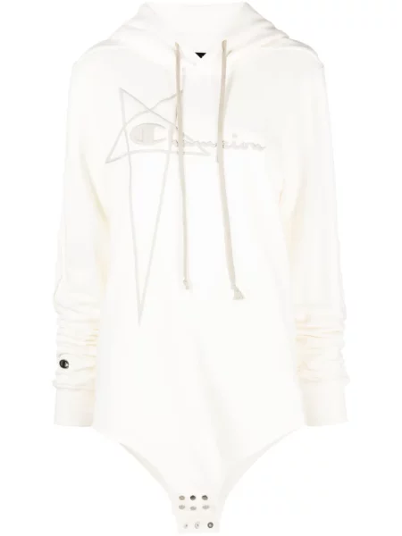 Hanorac cu glugă Rick Owens X Champion cu broderie alb