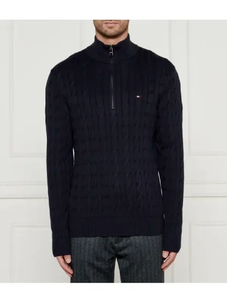 Kötött szvetter Tommy Hilfiger kék