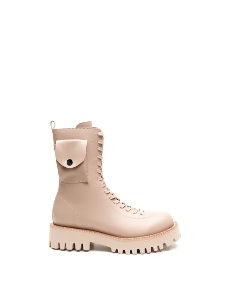 Alex Bell Черевики текстиль бежевий