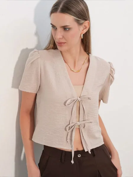 Bigdart Bolero Crop Top' bež