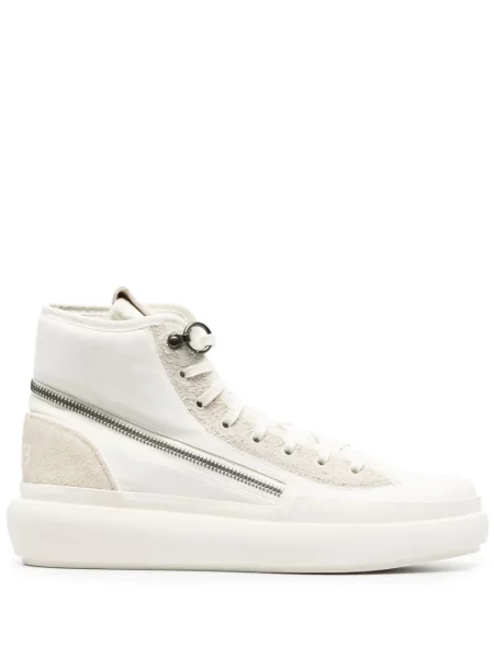 Sneakerși Y-3 din piele de căprioară alb
