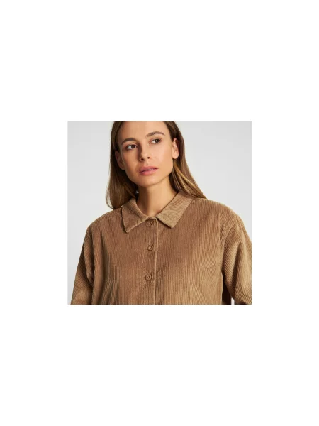 Dedicated Shirt Lima Corduroy Tiger Brown Kobiety Koszula Dedicated Brązowy Size: S czarna