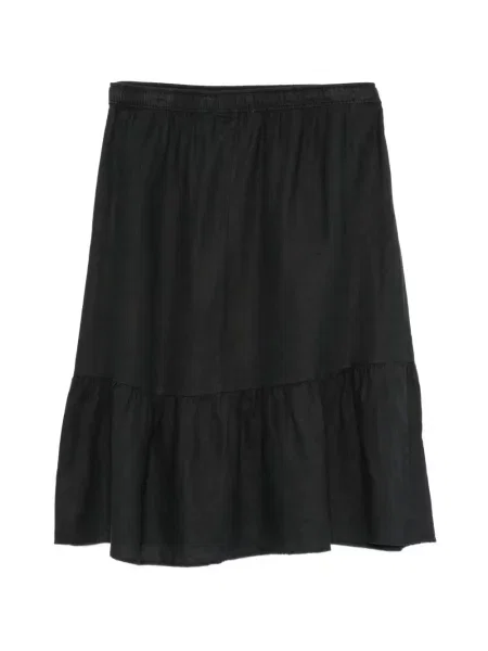 Fustă midi Dkny cu volane cu cordon negru