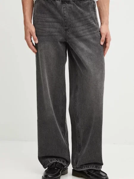 Спортивні штани adidas Originals Adilenium Denim однотонні чорний