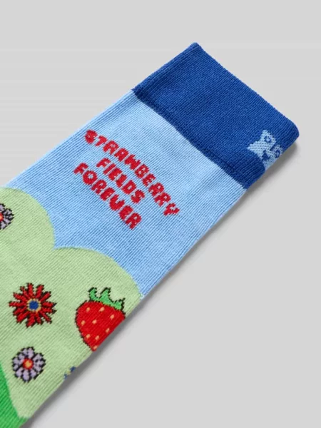 Skarpety z nadrukiem z motywem na całej powierzchni model The Beatles' Happy Socks zielone