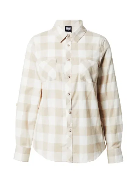 Urban Classics Bluză / maro cămilă alb