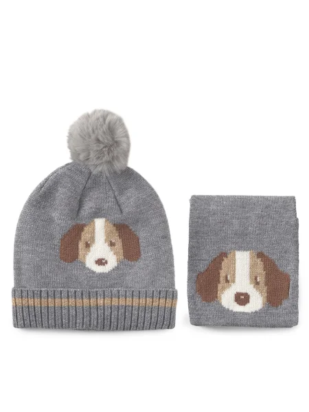 Mayoral Set čiapka a šál sivá