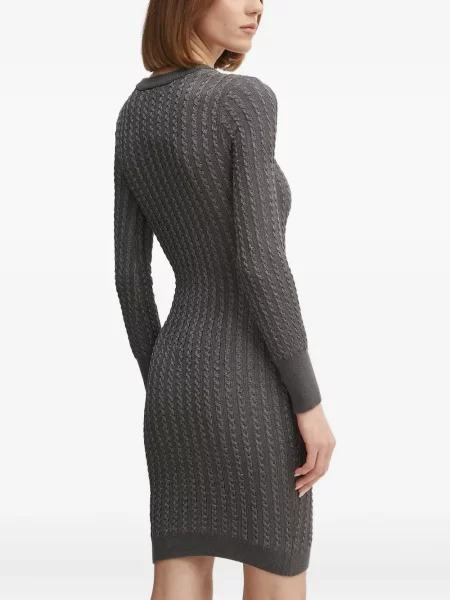 Rochie midi Guess tricotate gri