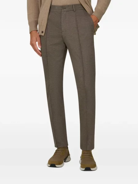 Pantaloni Boggi Milano din jerseu maro