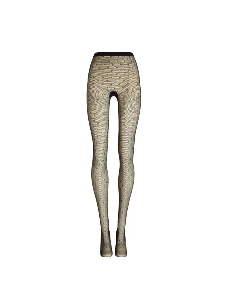 Rajstopy Wolford w grochy czarne