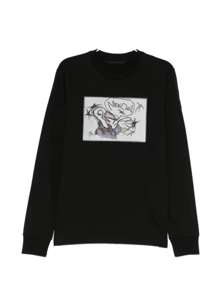 Tricou Moncler cu imagine negru