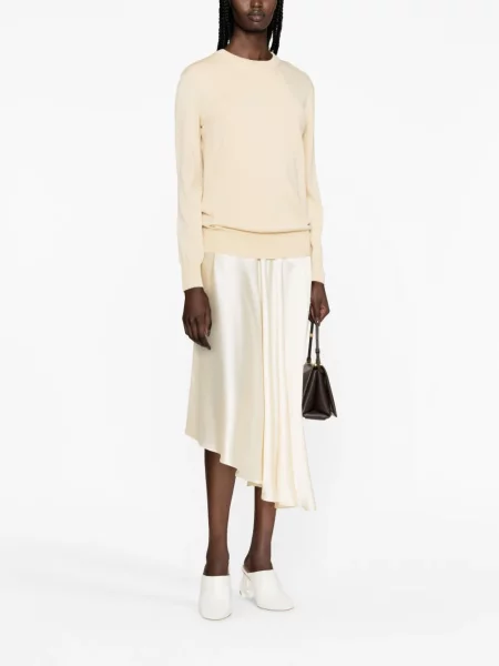 Vlněný svetr Jil Sander s kulatým výstřihem