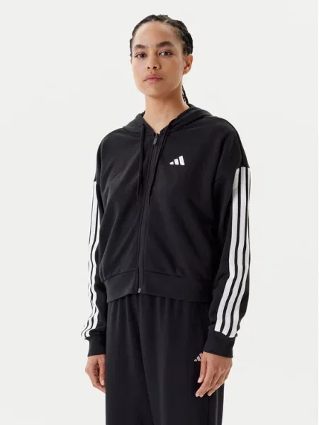 Adidas bluza Essentials z kapturem z aplikacją czarny