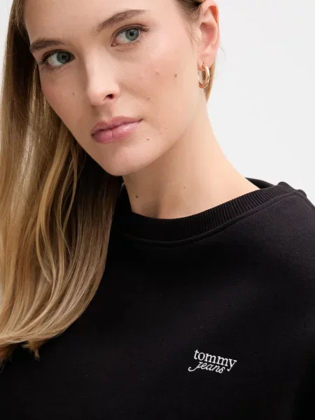 Tommy Jeans Bluză Silver Script negru