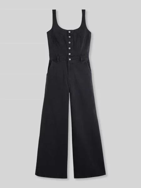 Kombinezon o kroju regular fit z czystej bawełny model AUDRA SEAMED JUMPSUIT' Levi's czarny