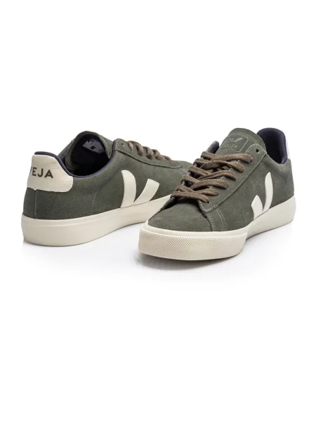Sneakersy Veja sznurowane skórzane zielone