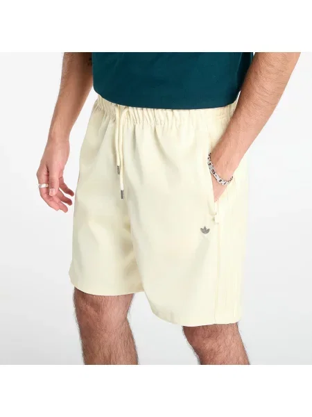 Saténové krátké kraťasy Adidas Originals bílé