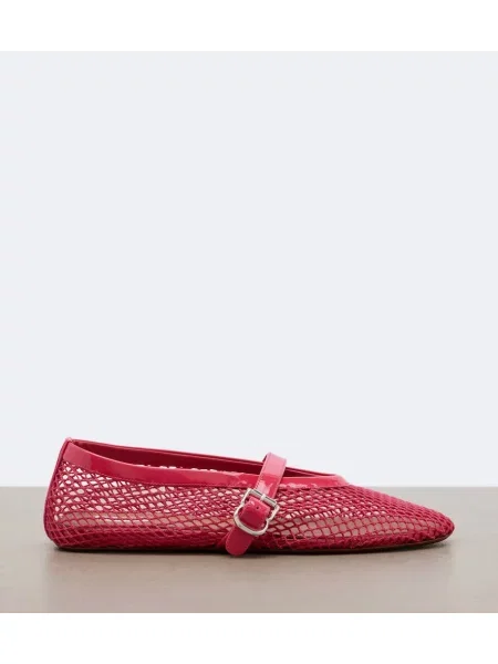 Pantofi cu toc Alaïa din piele de plasă roz