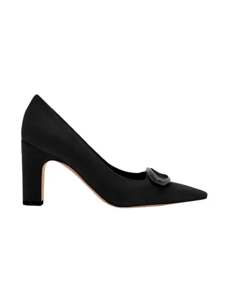 Czółenka Manolo Blahnik zamszowa czarna