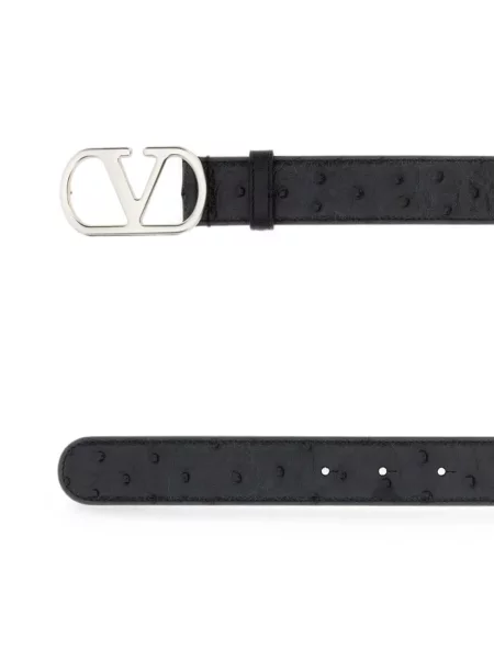 Cu centură curea Valentino Garavani din piele negru