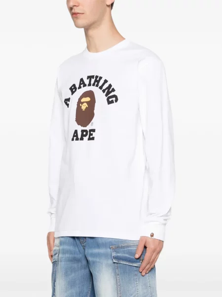 Hosszú melegítő felső A Bathing Ape® autogrammal fehér