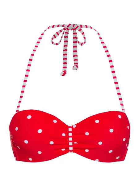 S.Oliver Bikini zgornji del Audrey ognjeno rdeča bela