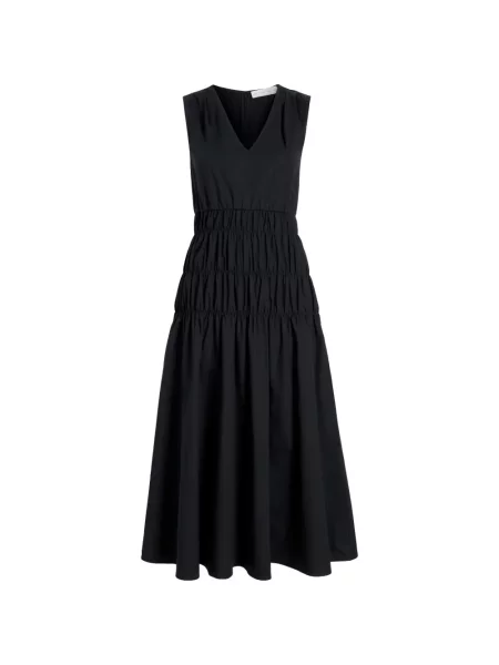 Rochie midi Proenza Schouler White Label din poplin alb