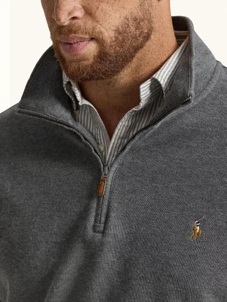 Polo Ralph Lauren Big & Tall Svetr Troyer šedá