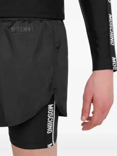 Pantaloni scurți Moschino cu imagine negru