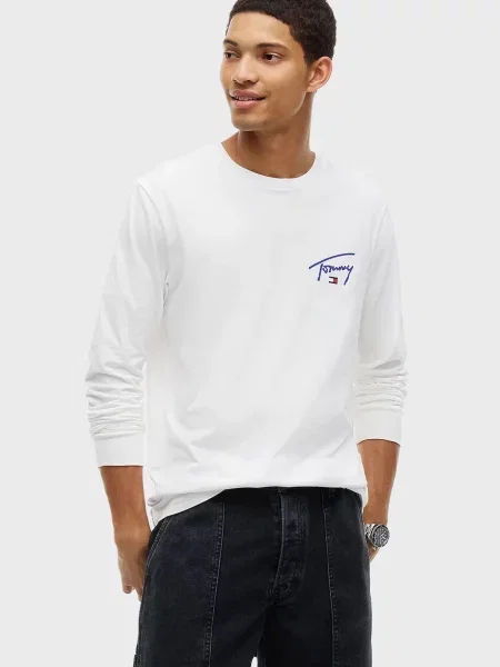 Лонгслів Tommy Jeans білий