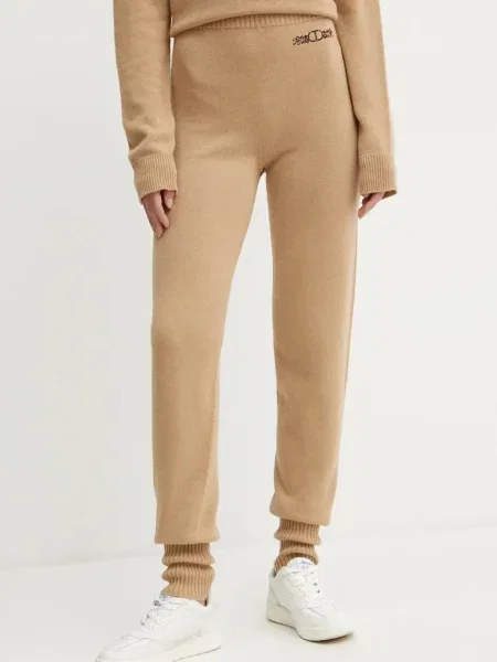Twinset pantaloni de trening cu amestec de lână maro