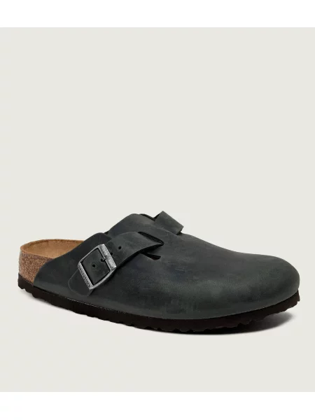 Birkenstock De piele mules încălțăminte Boston BS | narrow fit verde