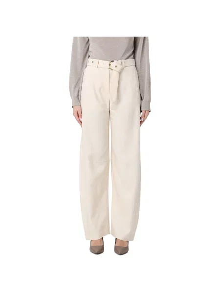 Pinko pantaloni de damă alb