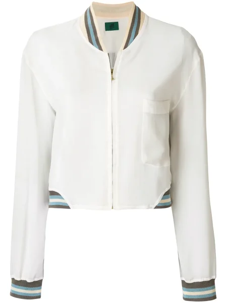 Průsvitná bomber bunda Jean Paul Gaultier Pre-owned bílá