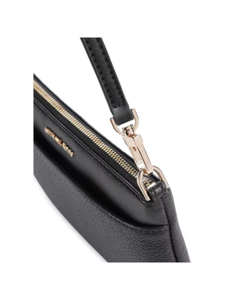 Kožená listová kabelka MICHAEL Michael Kors čierna