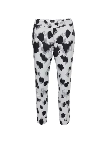 Pantaloni Joseph cu imprimeu abstract din jacard alb