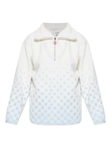 Geacă Casablanca cu broderie din fleece alb