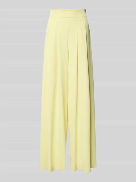 Spodnie materiałowe z francuskimi wpuszczanymi Rinascimento żółte