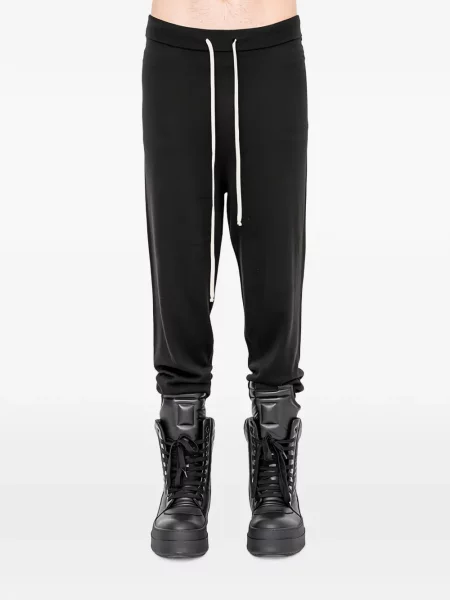 Pantaloni Rick Owens alergare cu cordon negru