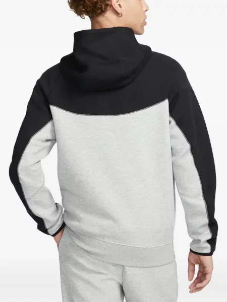 Hanorac cu glugă Nike din jerseu gri