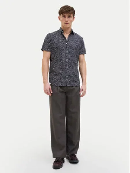 JACK & JONES Košile JPRBLASUMMER noční modrá / rezavě hnědá bílá